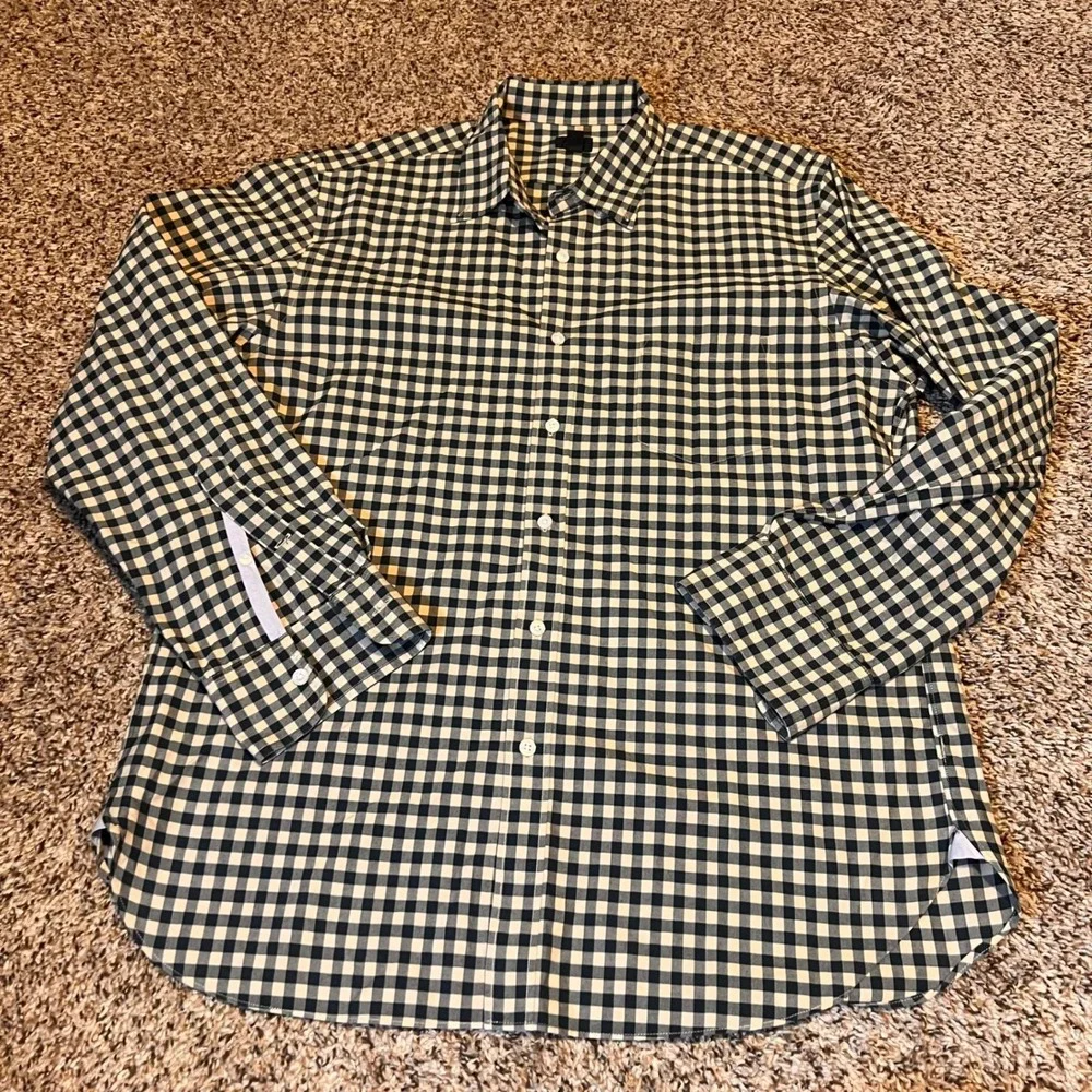 J Crew Gingham Button Down Shirt Men Size Large Long Sleeve Casual Classic Fit